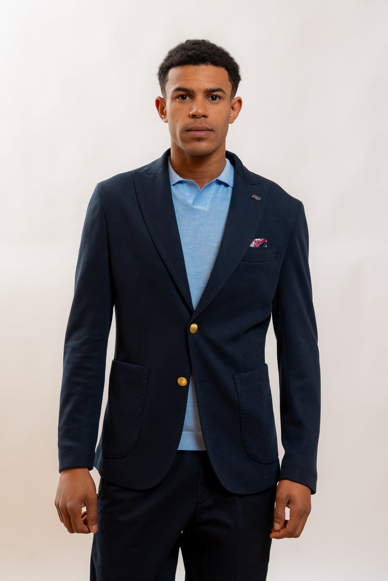 Bob Company Giacca Larry in Maglia Blu, fronte