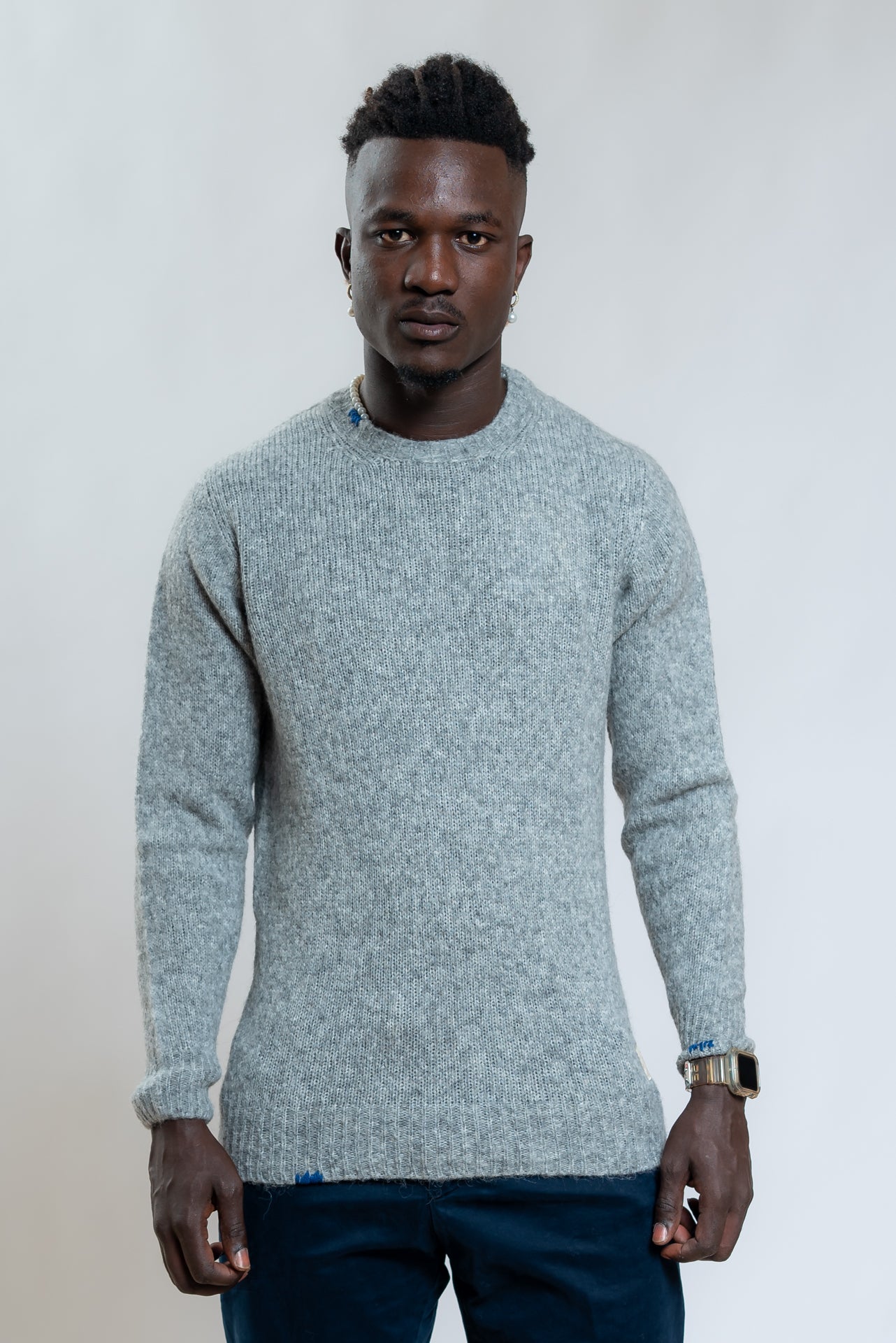 Bob Company Maglione Will a Girocollo In lana Grigia, fronte