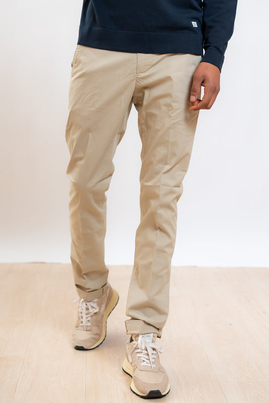dondup uomo Pantalone Gaubert in Cotone Beige, fronte