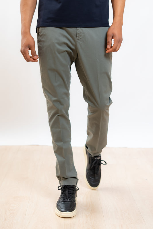 dondup uomo Pantalone Gaubert in Cotone verde, fronte