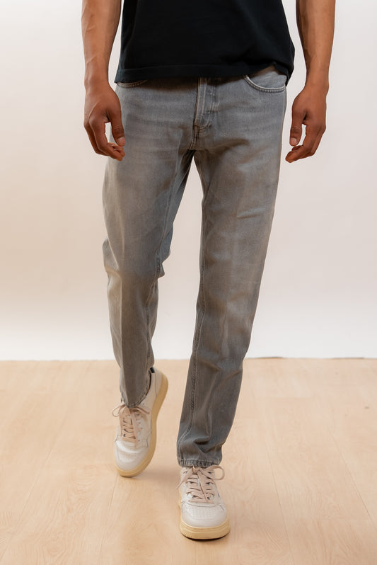 dondup uomo Jeans Dian Grigio Carrot Slim Fit, fronte