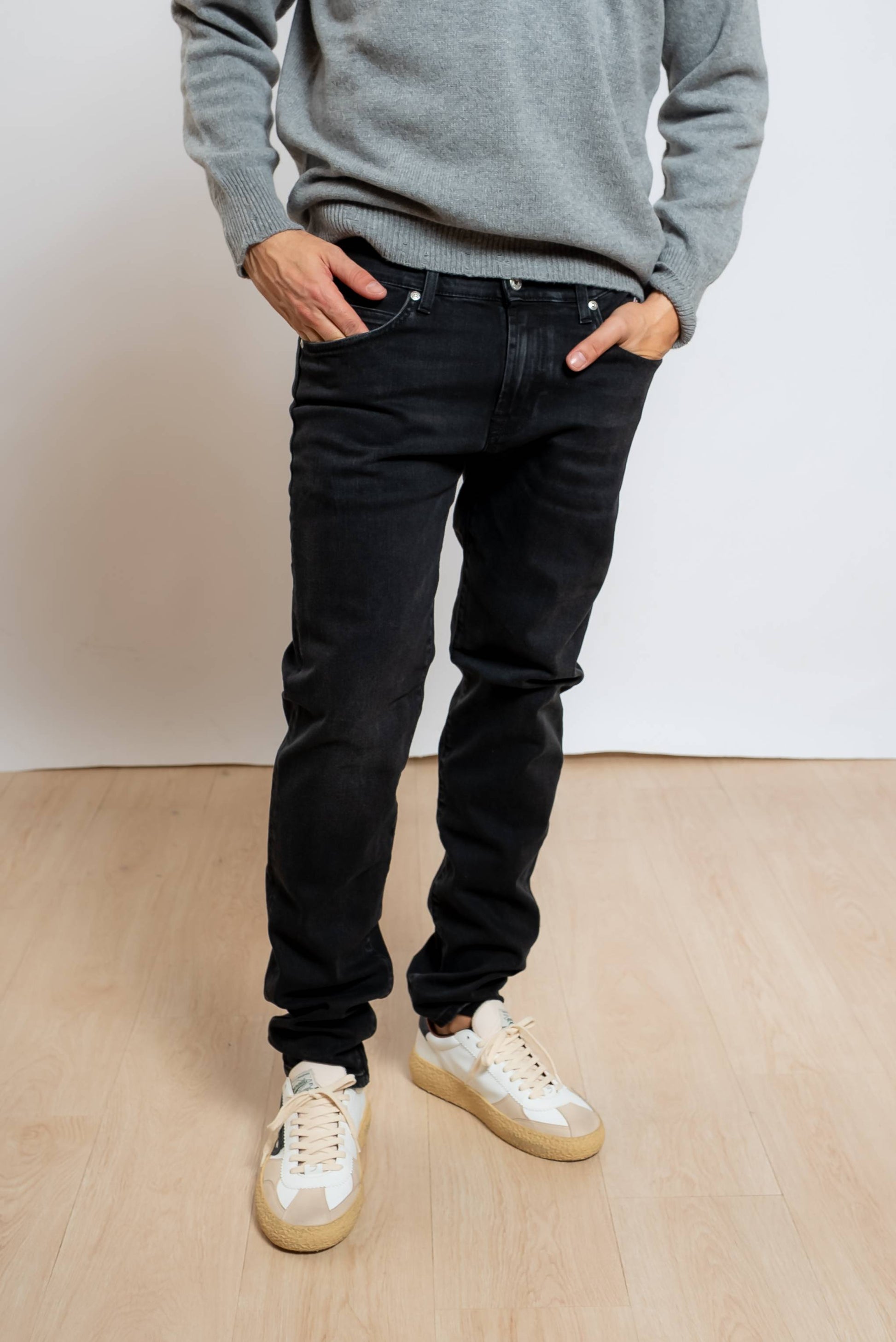 roy roger's uomo Jeans Nero 517 Farrel Slim Fit, vista frontale