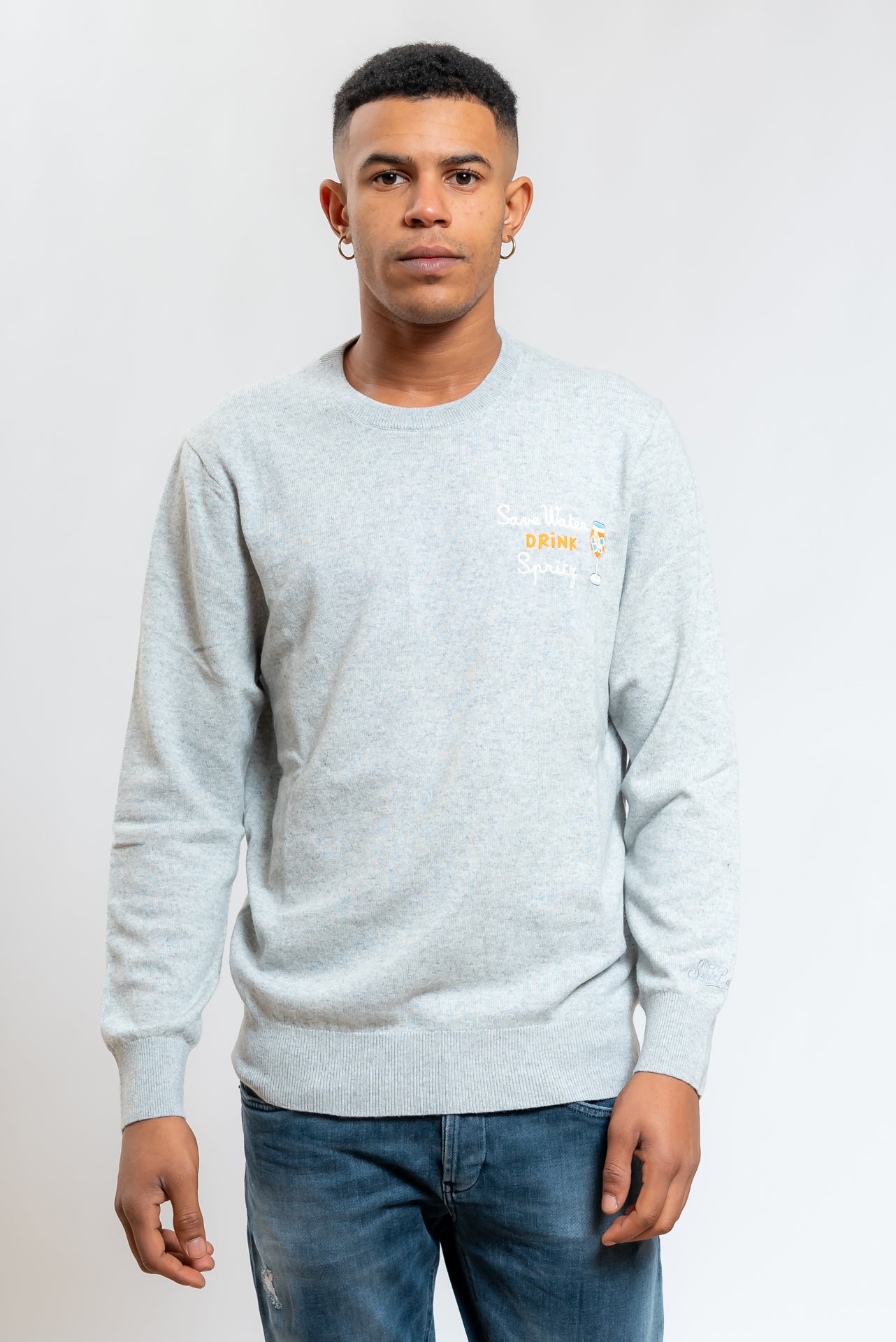 Maglione Heron Light Drink Spritz Grigia