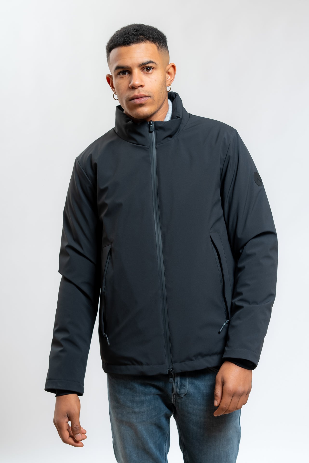 Giubbotto Aki/SC in Tessuto Tecnico Nero