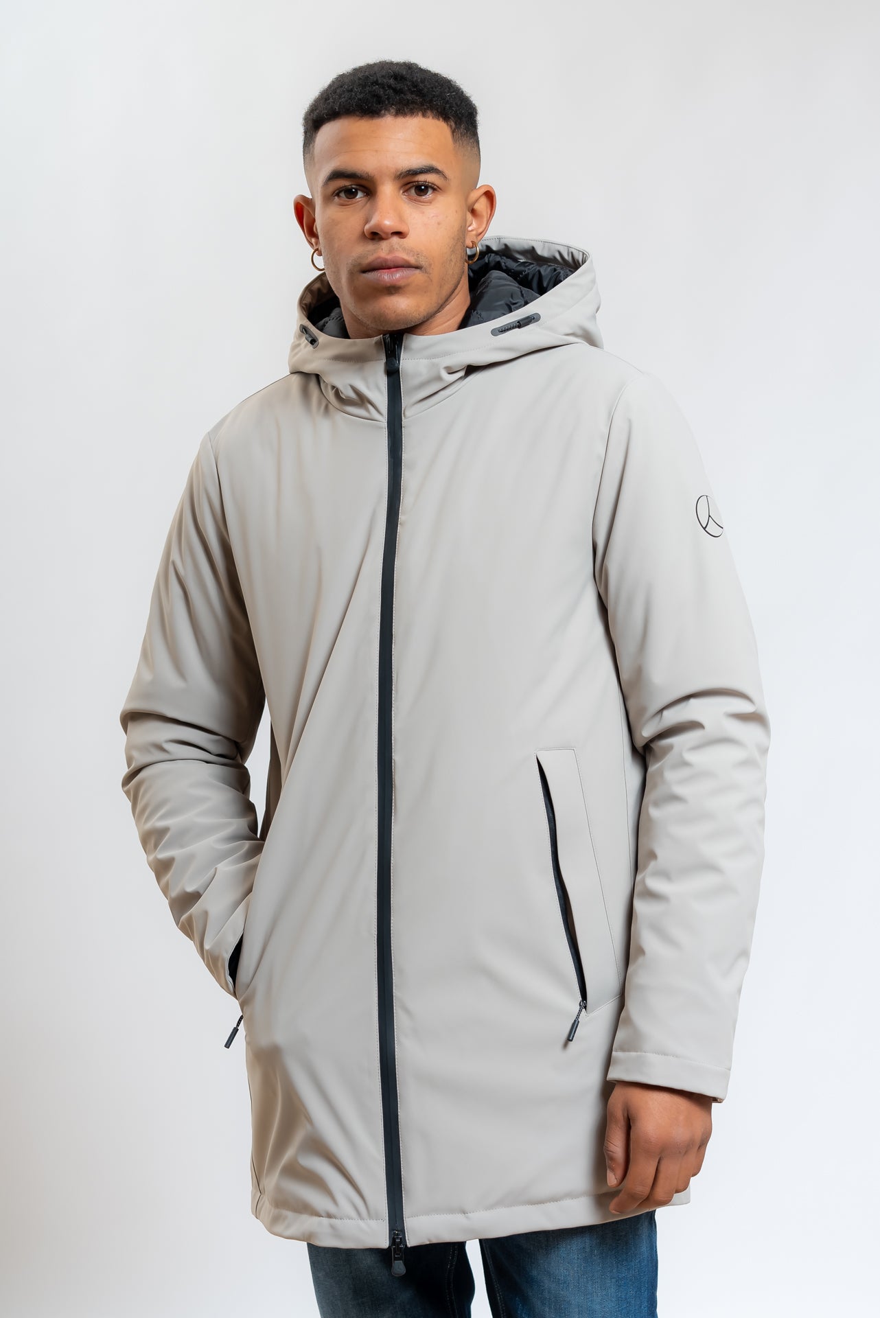 Parka Auji/SC in Tessuto Tecnico Beige