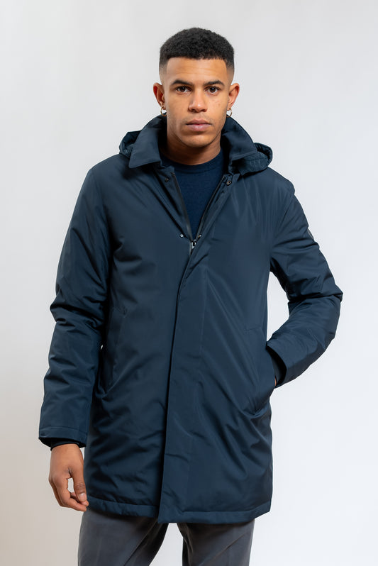 Trench Akkaido in Tessuto Tecnico Blu