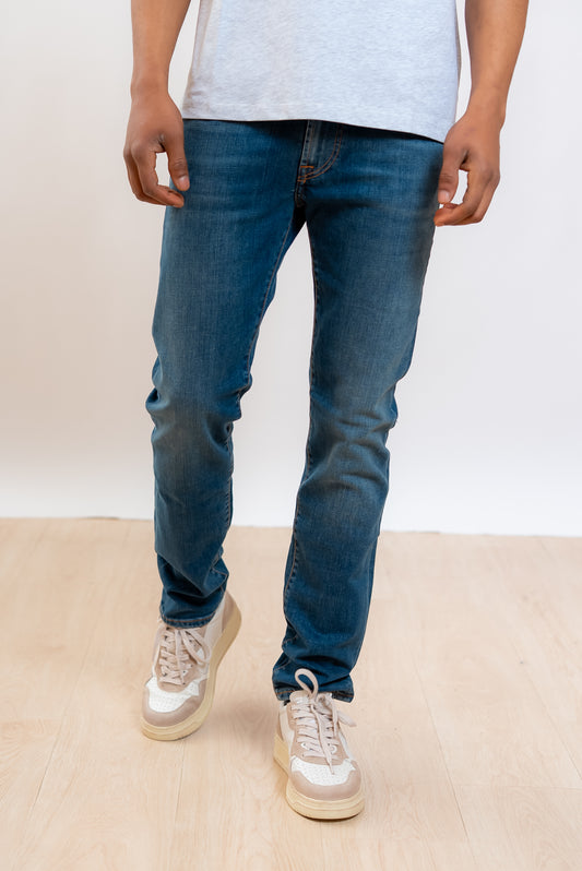 Roy Roger’s uomo Jeans Weared 517 Lavaggio Medio Slim Fit, fronte