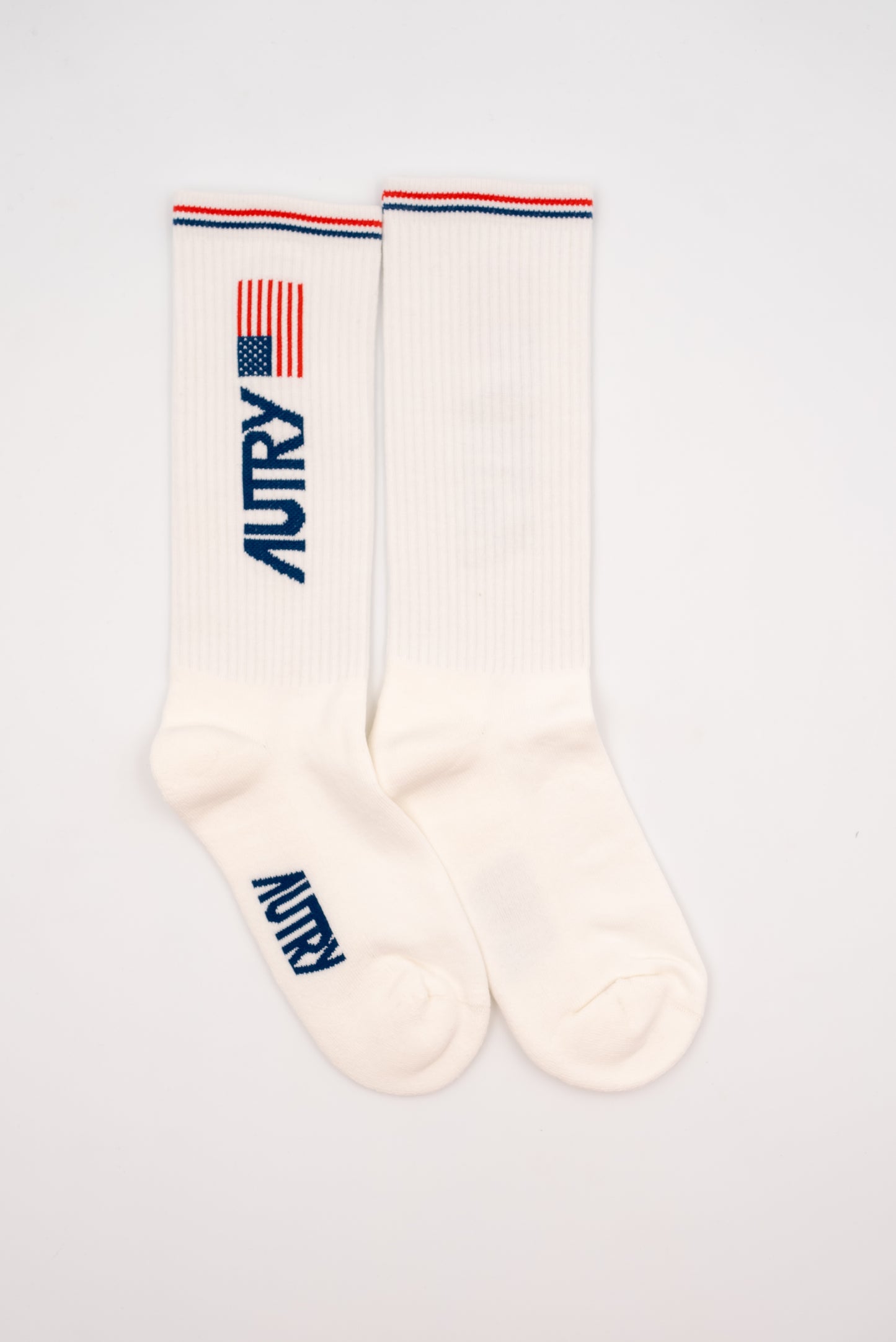autry calzini con logo blu e rosso flag unisex