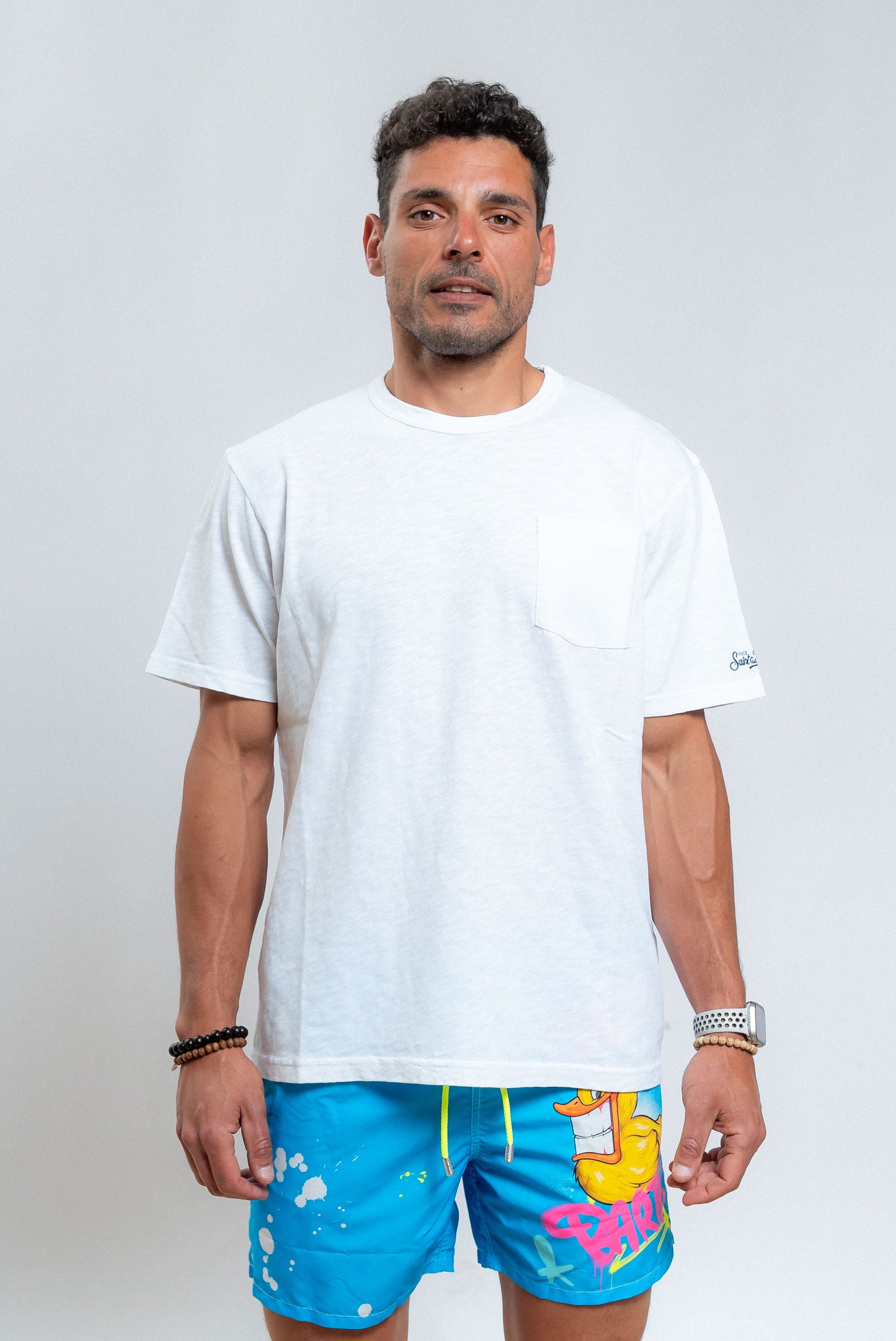 T-shirt President in Cotone Fiammato Bianco