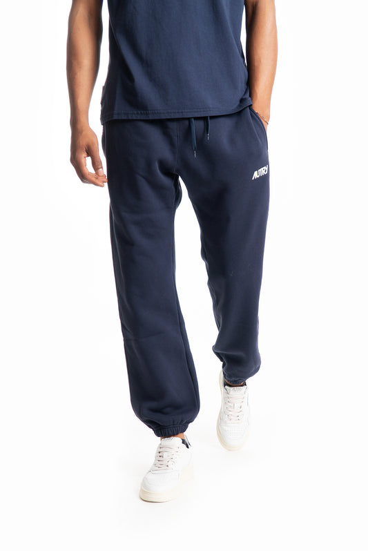 autry uomo pantaloni della tuta blu con logo, fronte