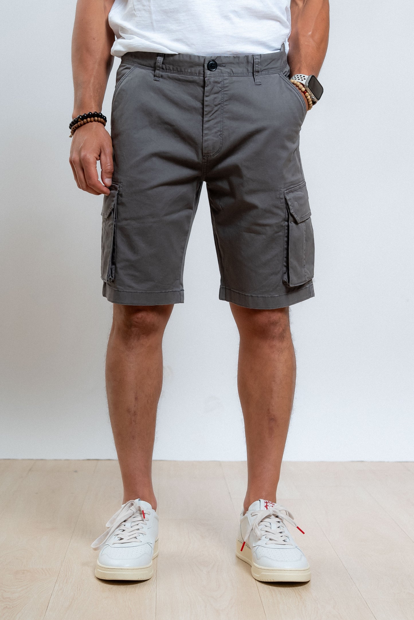 bermuda uomo grigio sun68 military solid, fronte