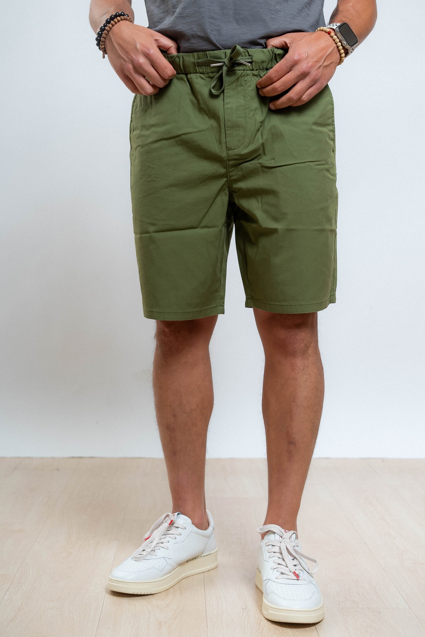 sun68 uomo bermuda verde coulisse solid, fronte
