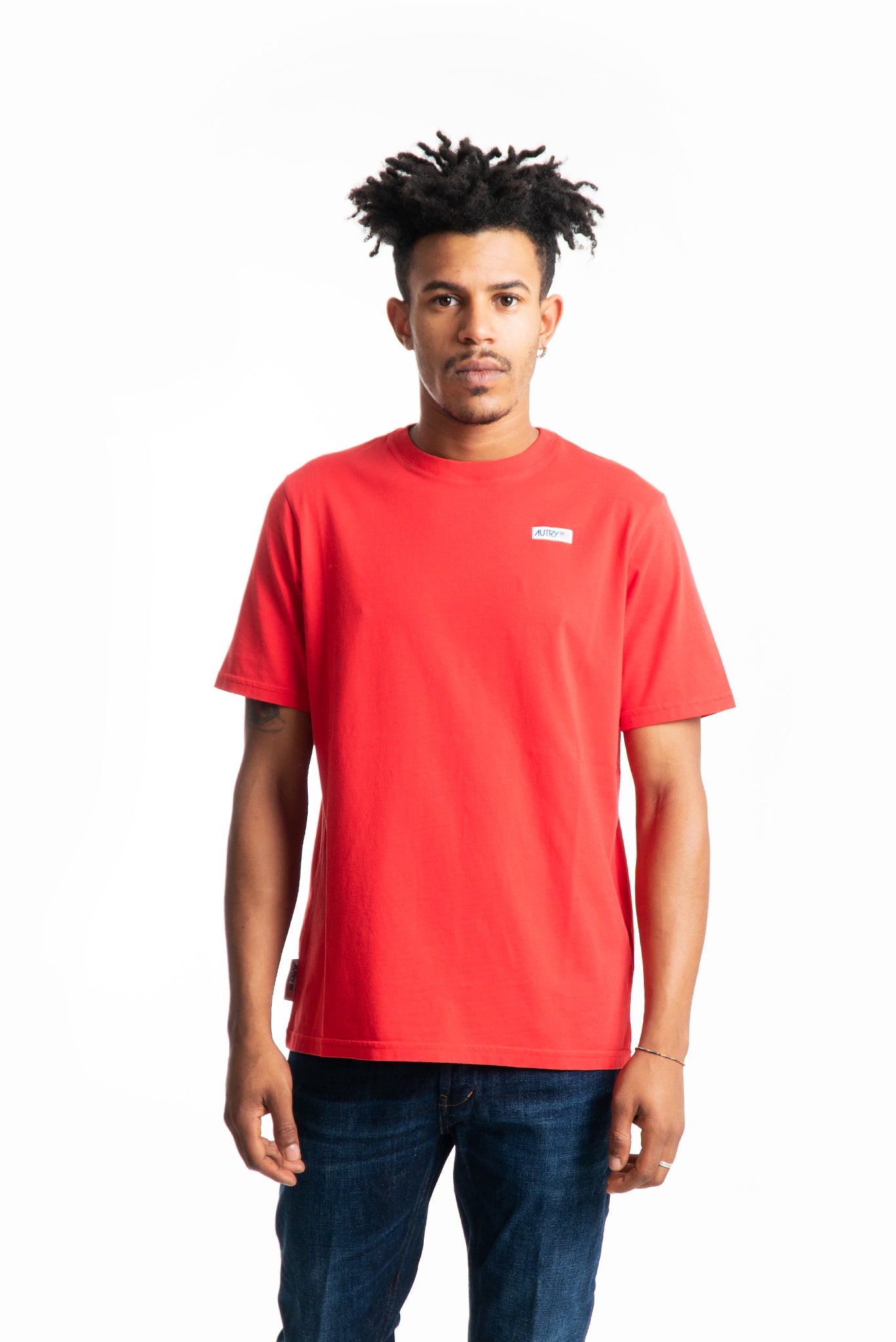 t-shirt rossa in cotone Autry uomo, fronte