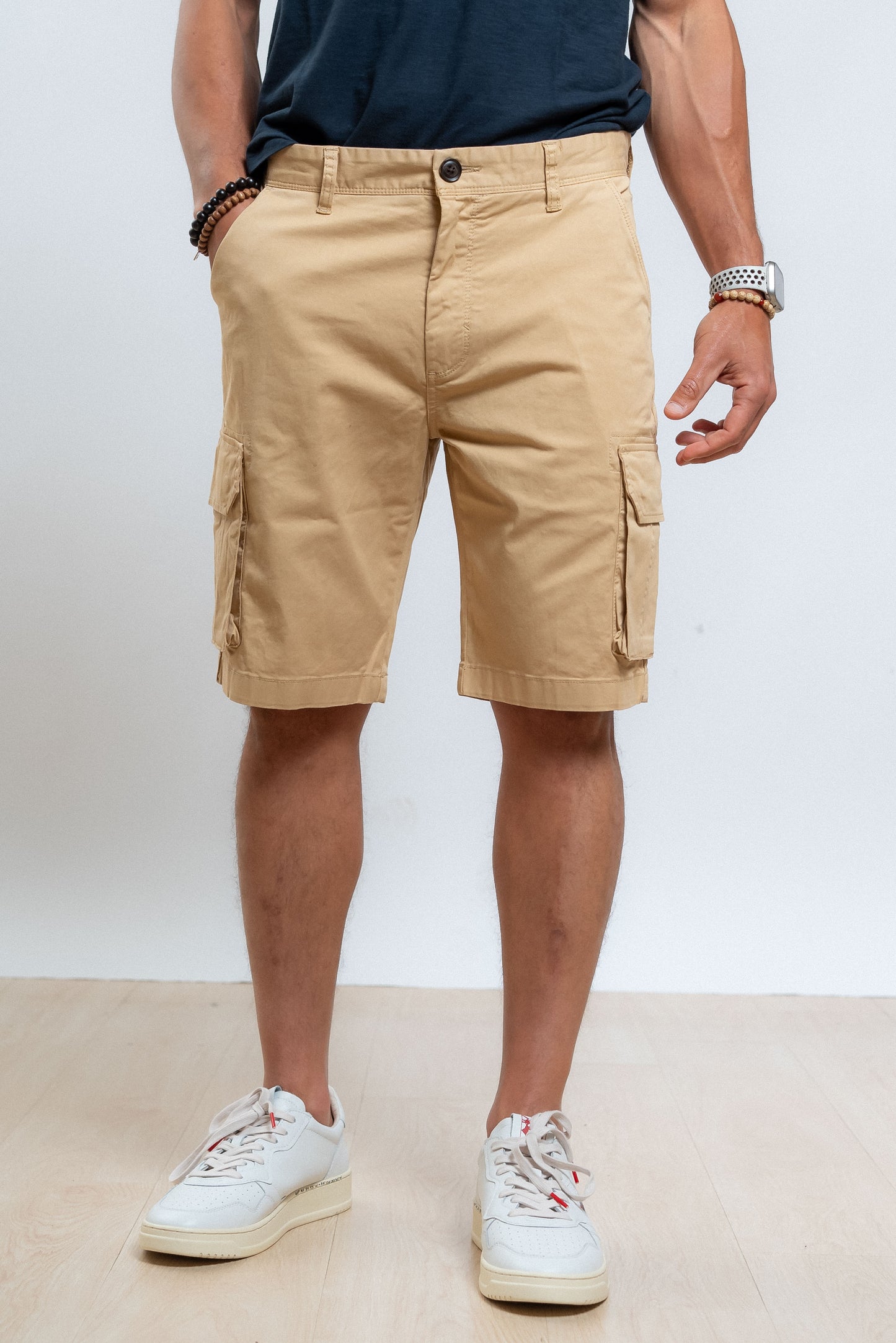 bermuda uomo beige sun68 military solid, fronte