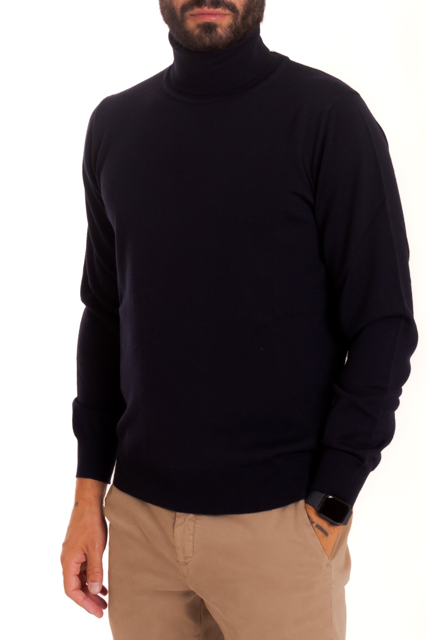 Dolcevita Blu Scuro in Lana