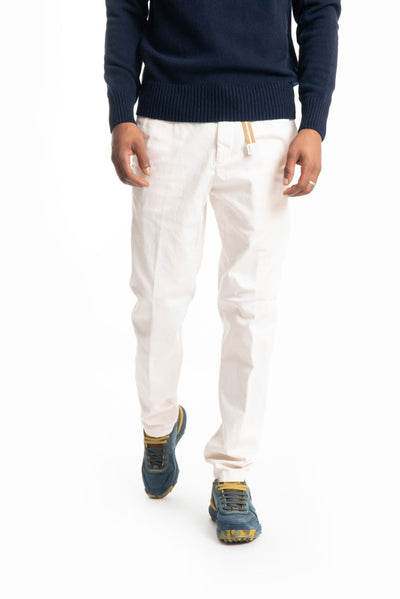 White sand pantalone panna da uomo invernale, fronte