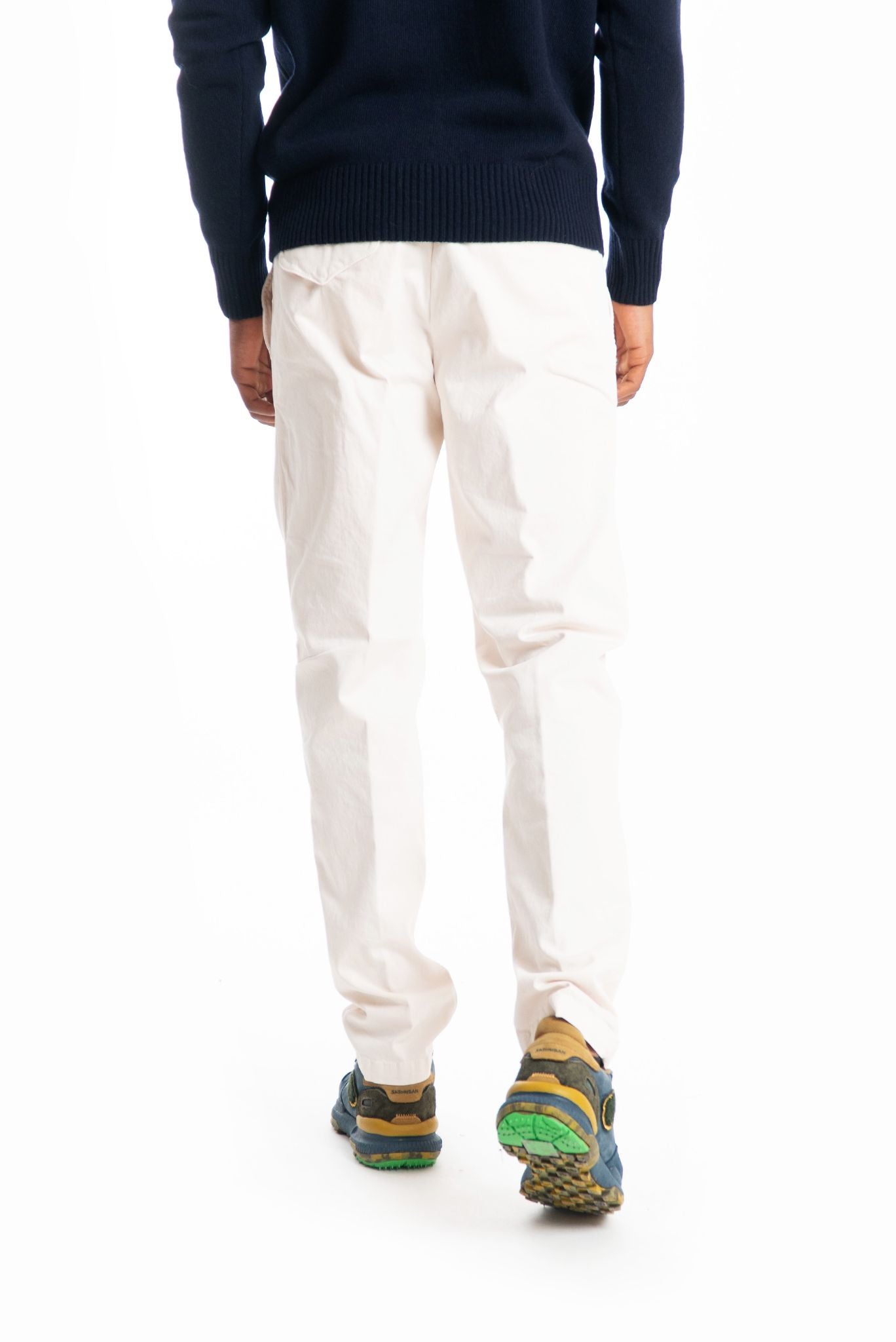 White sand pantalone panna da uomo invernale, retro