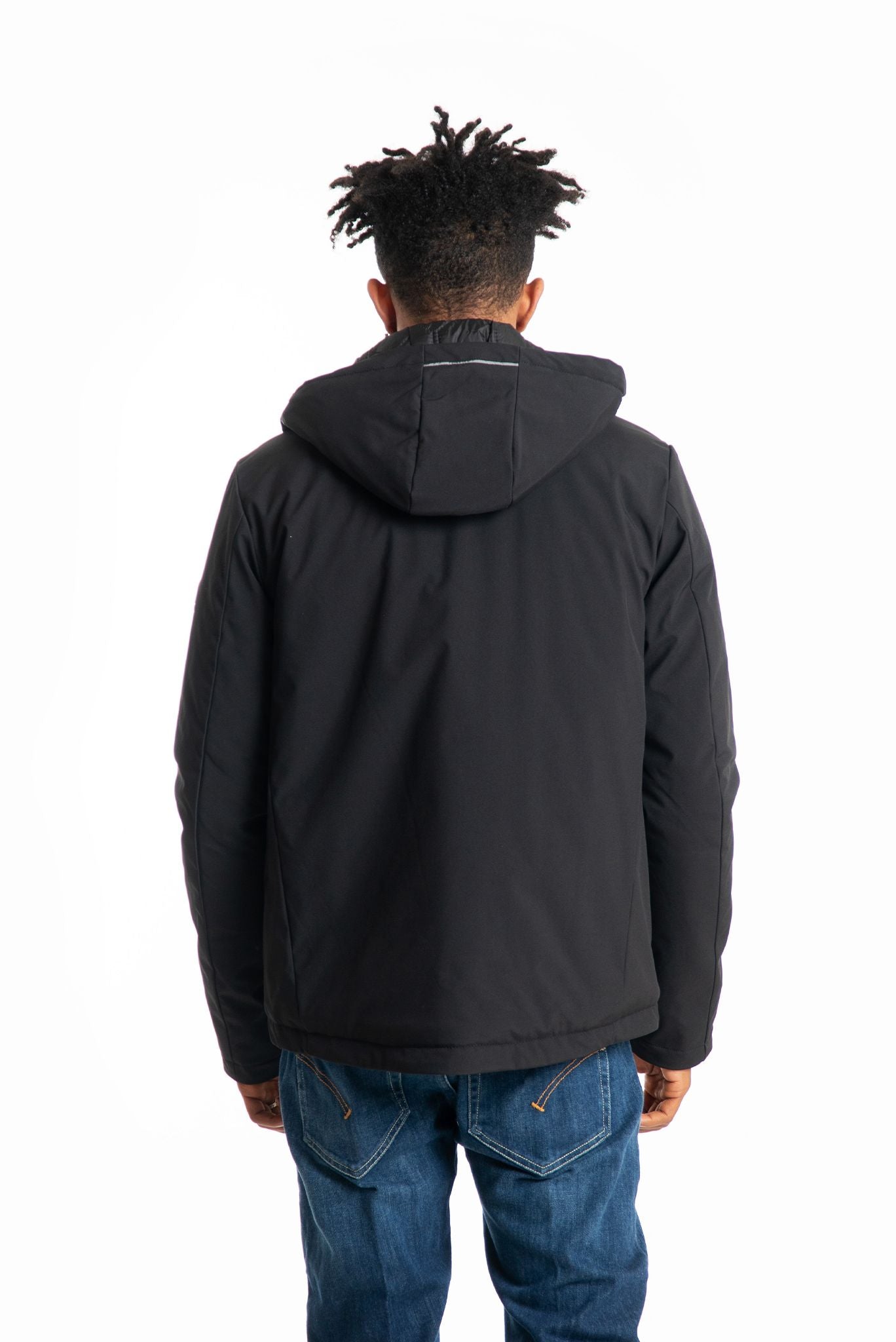 people of shibuya giubbino nero impermeabile modello kita, retro