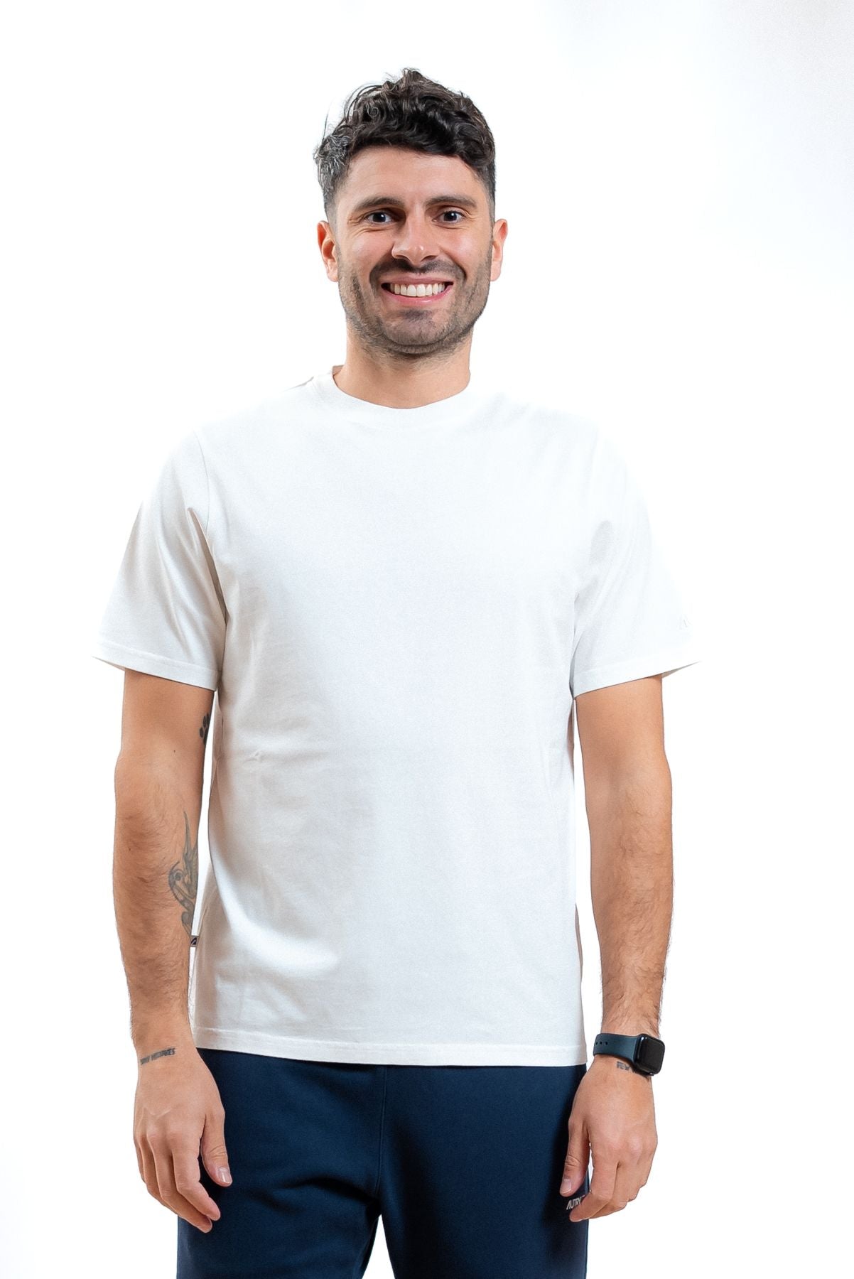 autry abbigliamento uomo t-shirt bianca basic in saldo, fronte