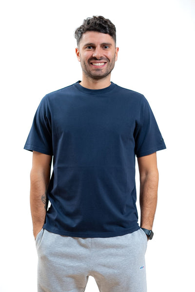 autry abbigliamento uomo t-shirt blu basic, fronte