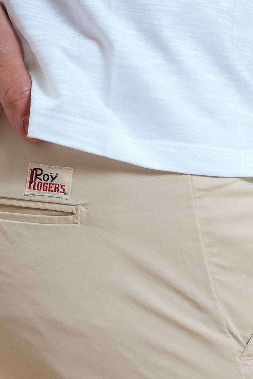 Roy rogers uomo pantalone chino new rolf beige, dettagli