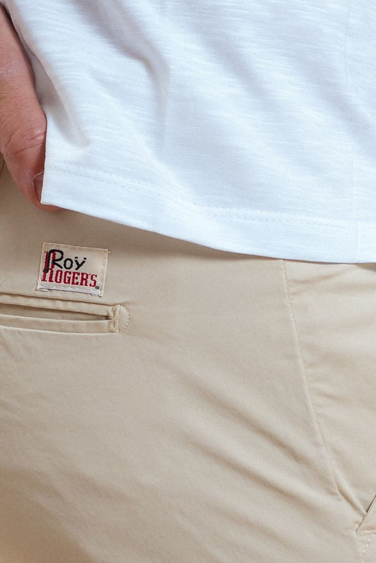 Roy rogers uomo pantalone chino new rolf beige, dettagli