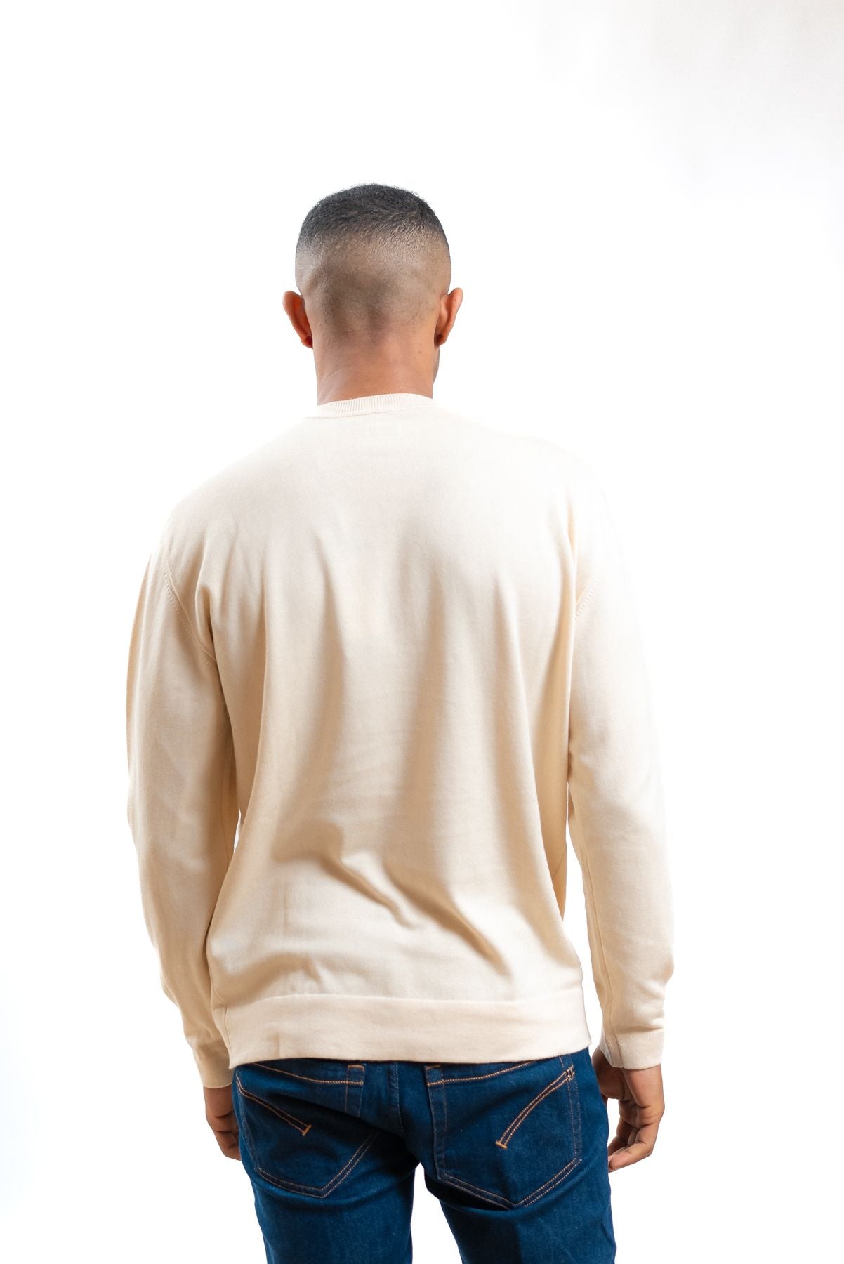 cp company uomo maglioncino beige in cotone sea island, retro