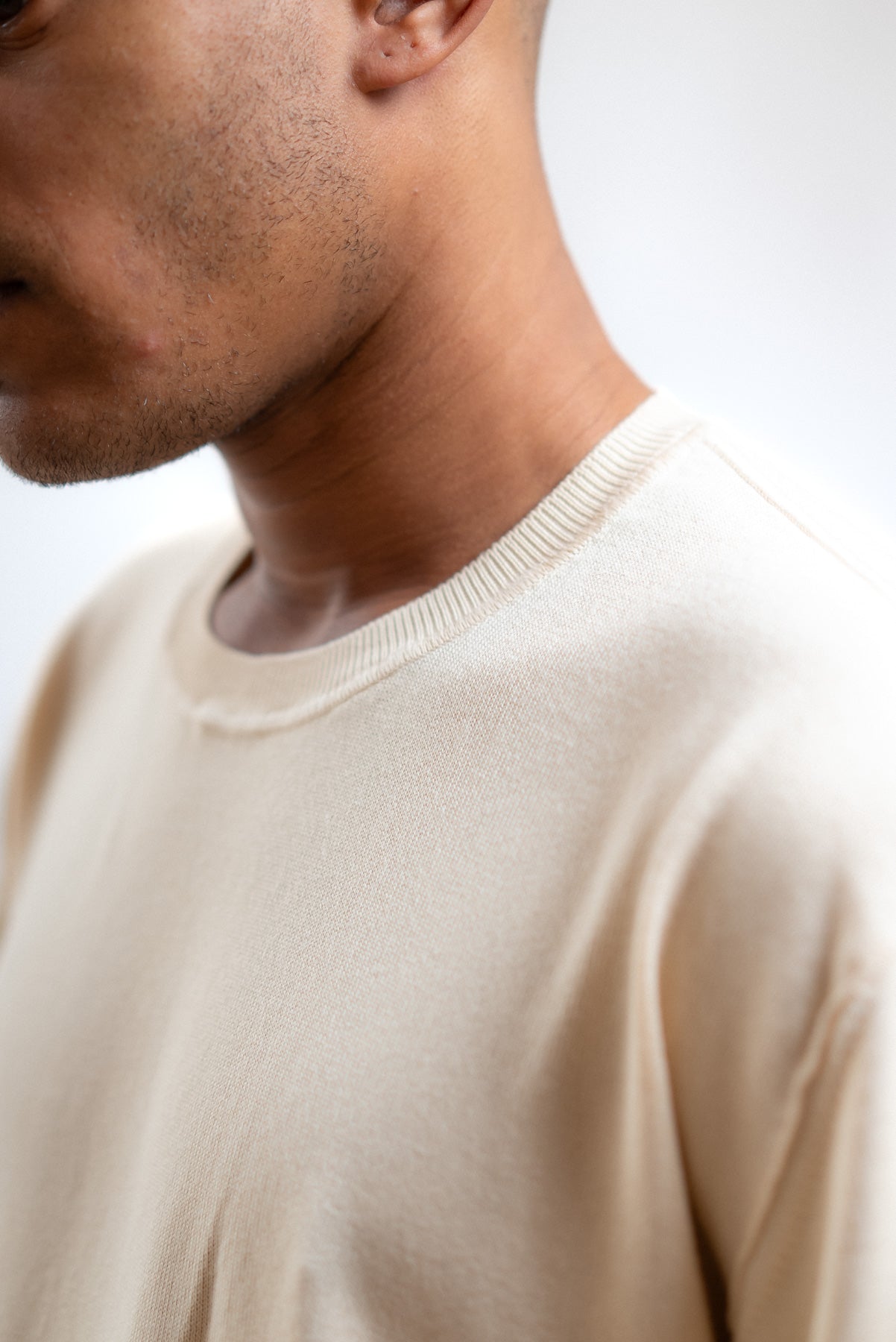 Maglia Sea Island in Cotone Beige