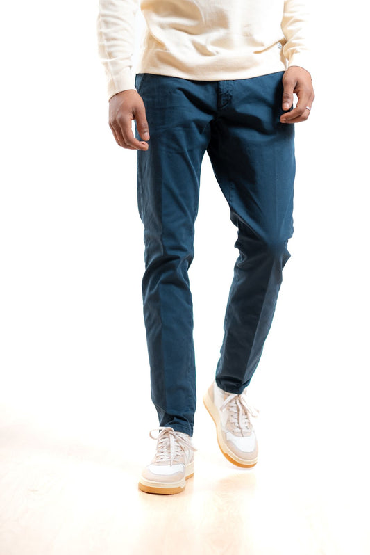 Roy rogers uomo pantalone chino blu new rolf, fronte
