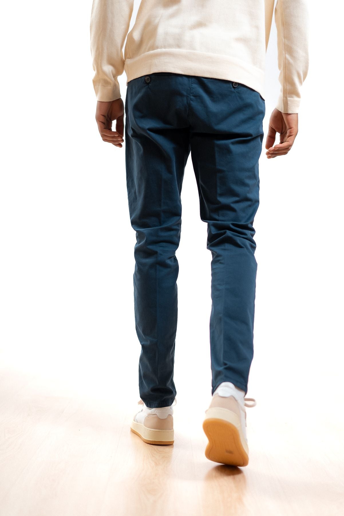 Roy rogers uomo pantalone chino blu new rolf, retro