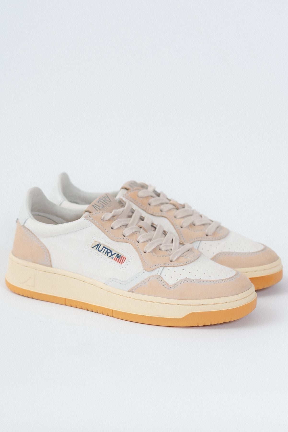 autry sneakers uomo medalist in canvas bianco in saldo - vista laterale