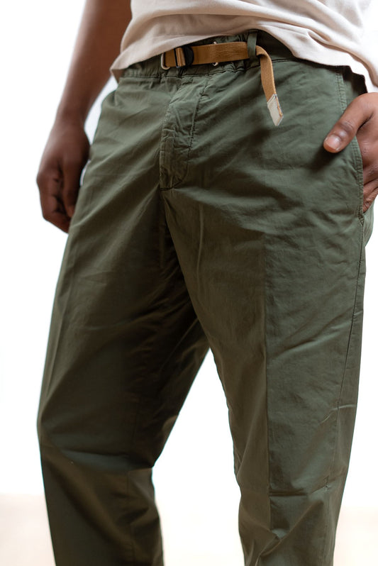 White sand pantalone uomo greg verde in cotone, dettaglio