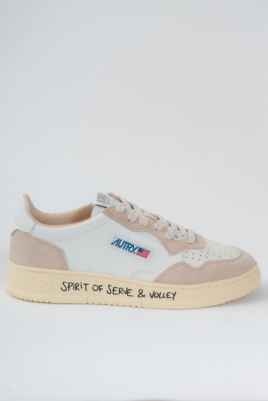 saldi autry uomo Sneakers Medalist Low Volley con tallone bianco, lato