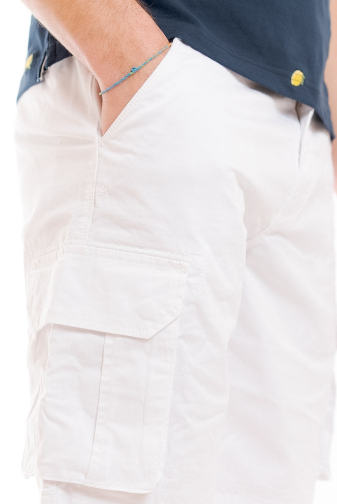 SUN68 - Bermuda Bianco con Tasconi