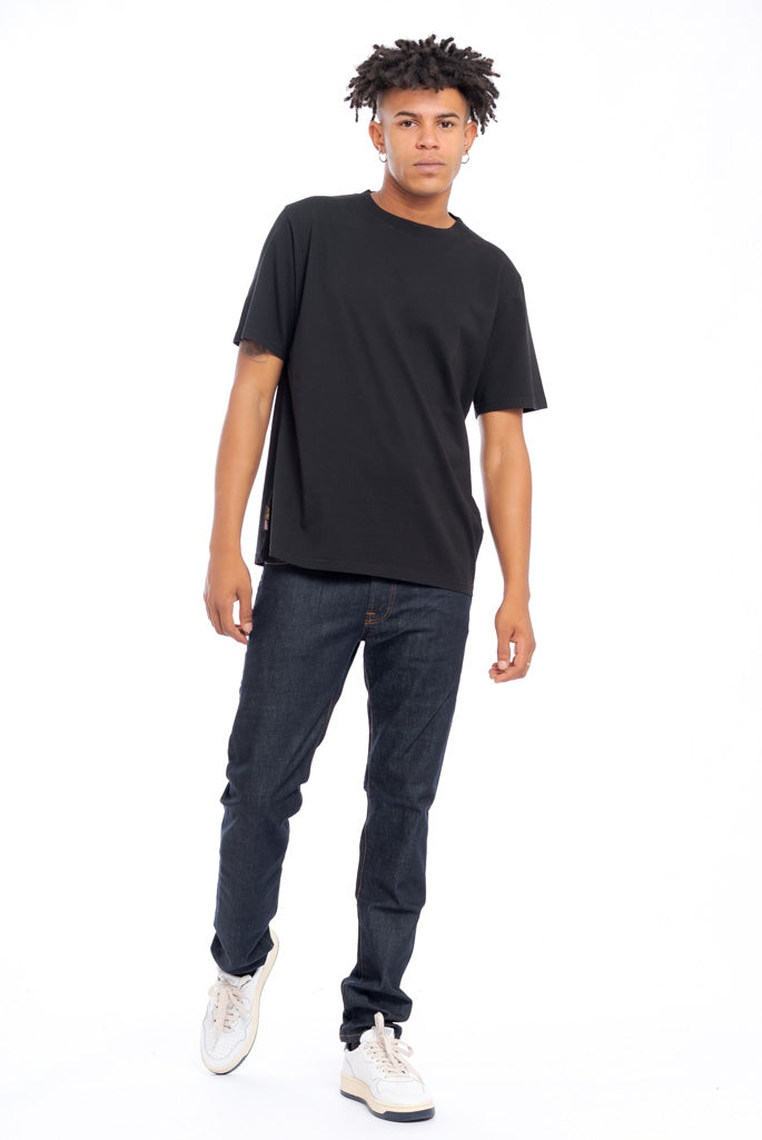 T-shirt Nera con Logo Bandiera Americana