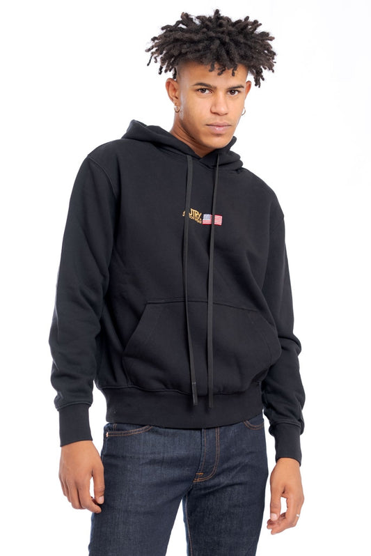 Autry - Felpa Nera con Logo Autry e Cappuccio