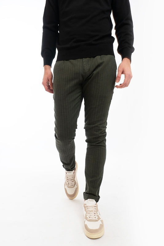 Pantalone Gaubert con Pinces Verde