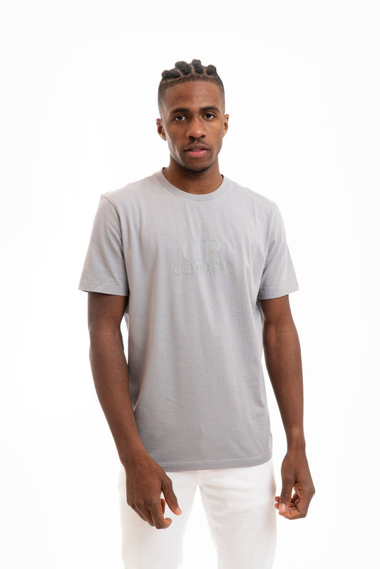 T-shirt con Stampa Logo Grigio