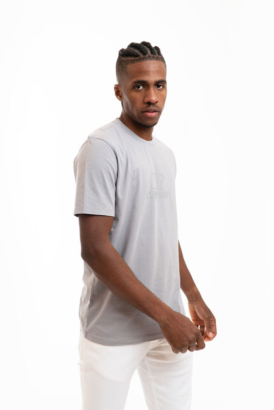 T-shirt con Stampa Logo Grigio