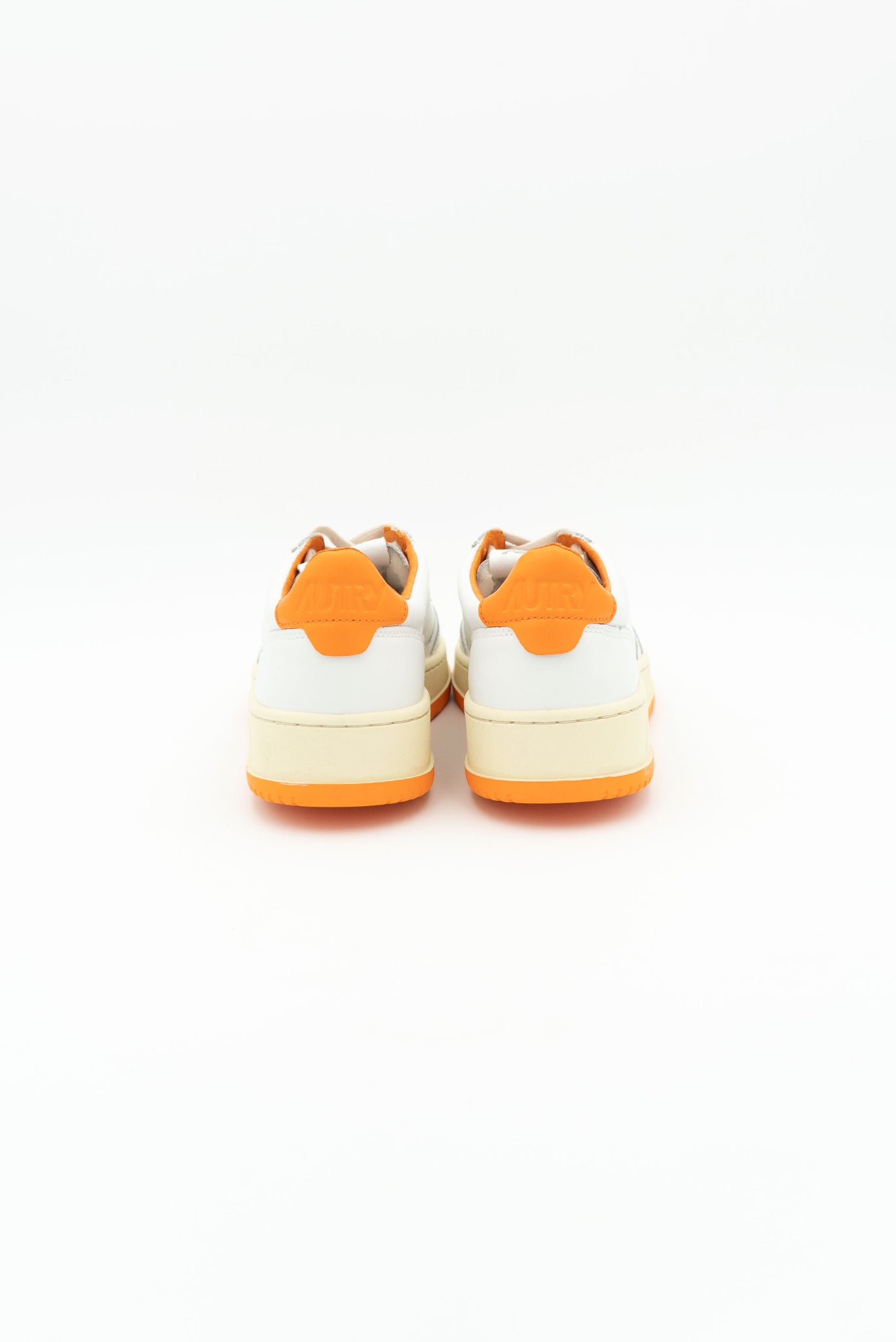 scarpe Autry Medalist bianche e arancioni, retro