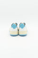 Sneakers in Pelle con Dettagli a Contrasto Azzurro