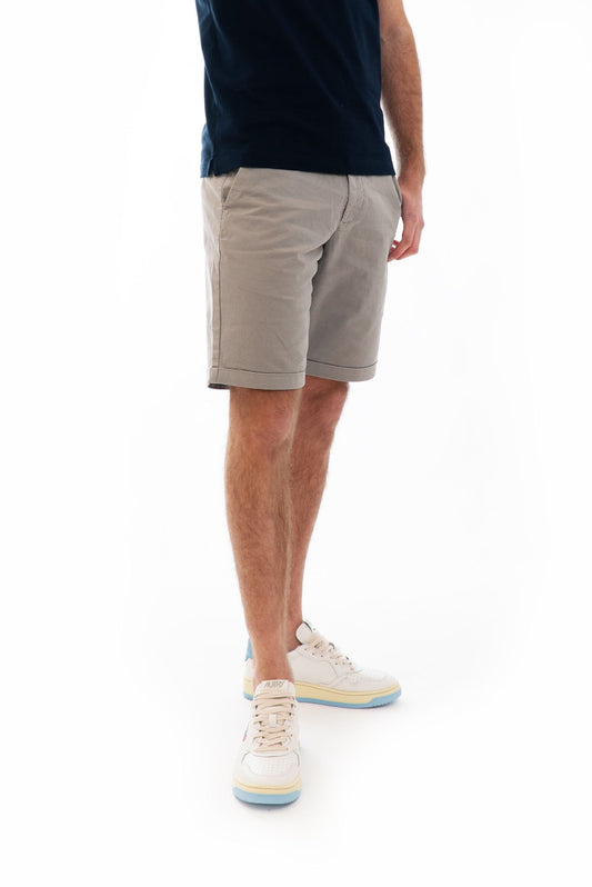 Bermuda Chino in Cotone Grigio