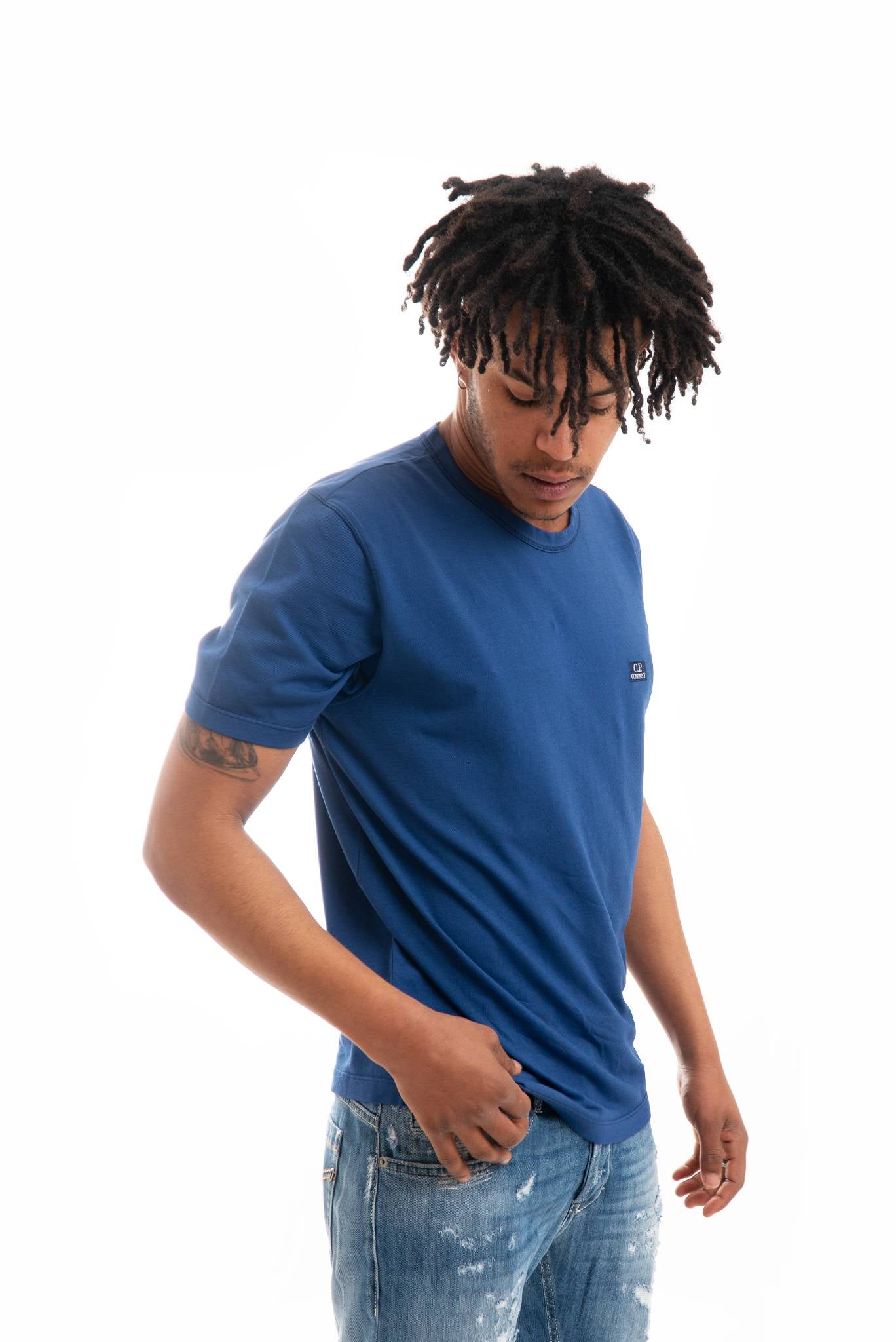 T-shirt in Piquet Blu
