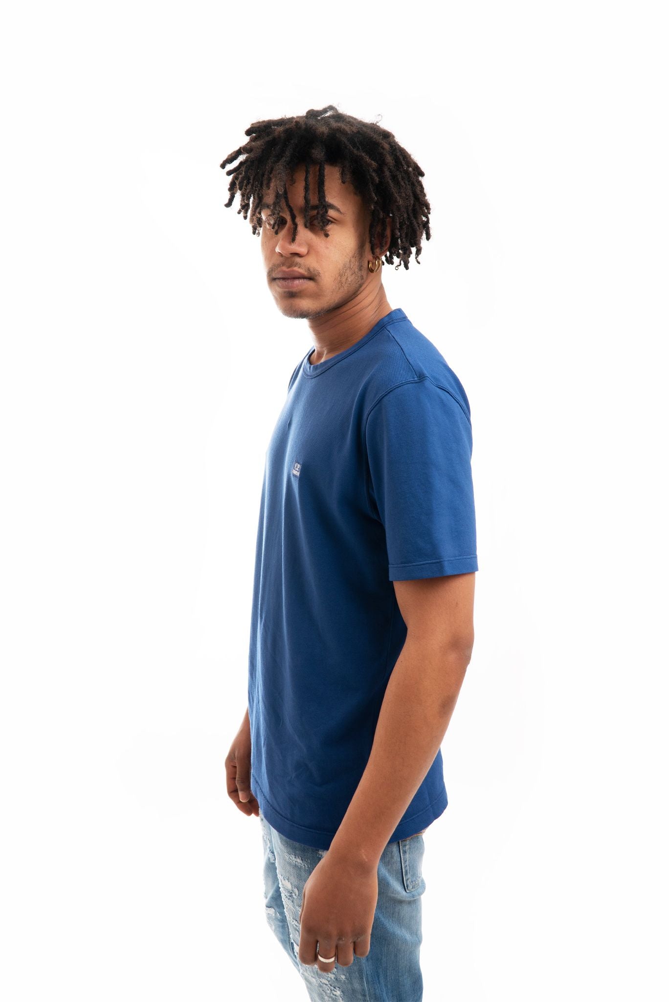 T-shirt in Piquet Blu