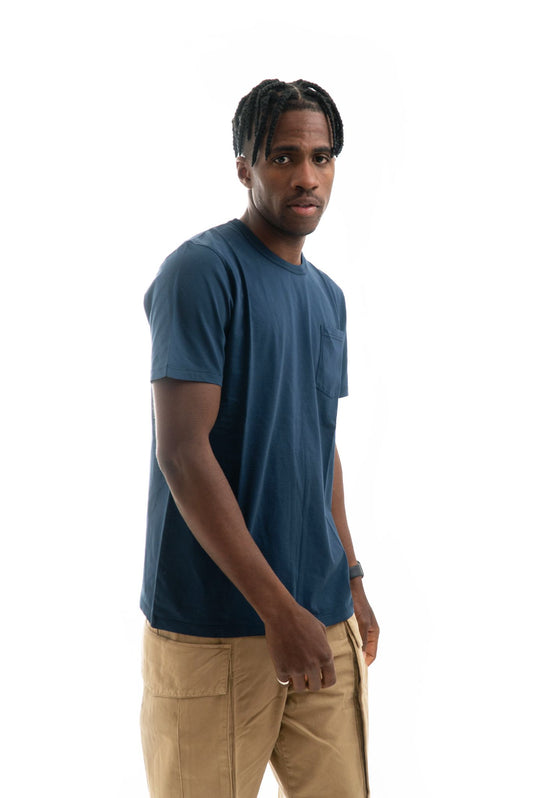 T-shirt in Cotone Basic Blu Navy