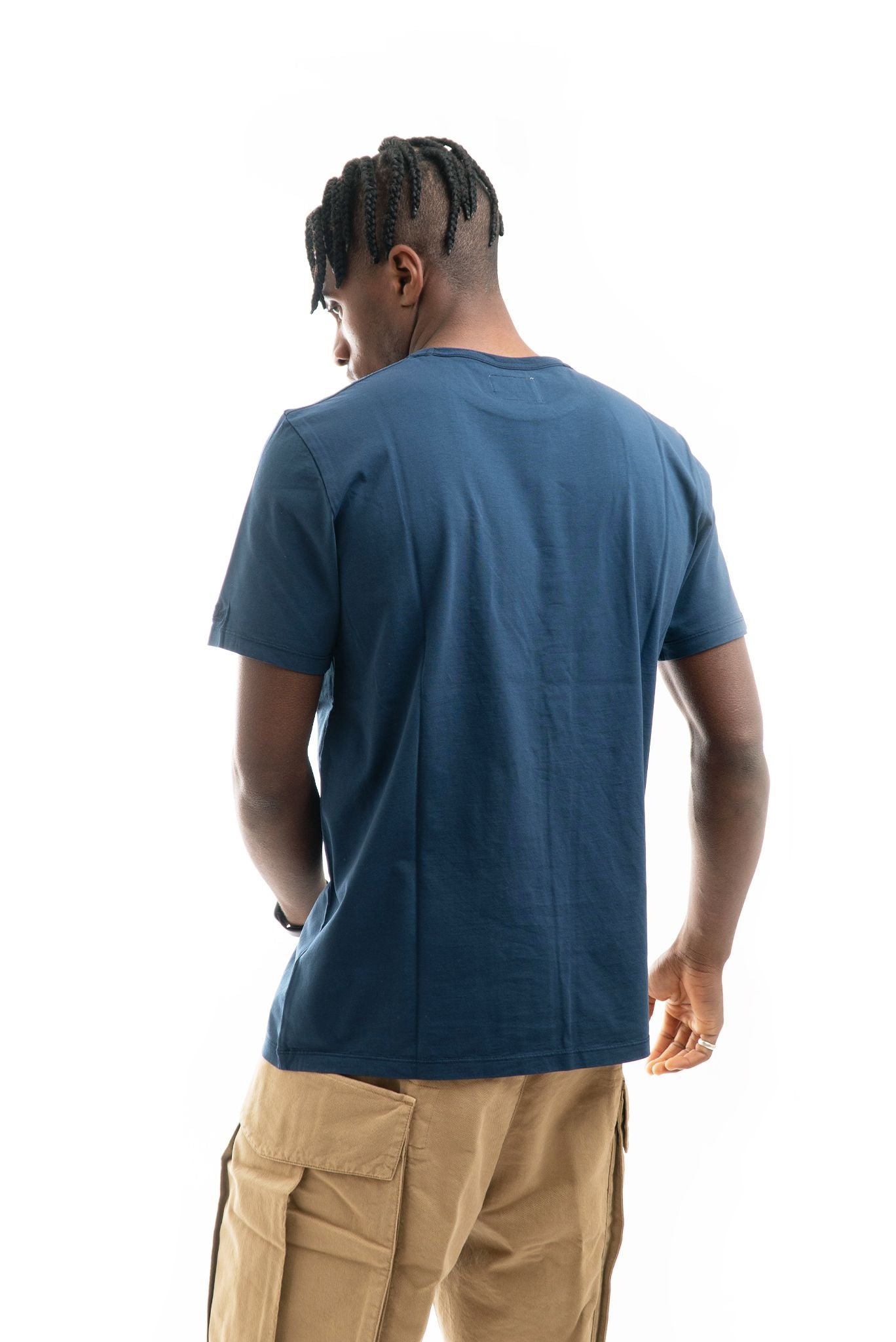 T-shirt in Cotone Basic Blu Navy