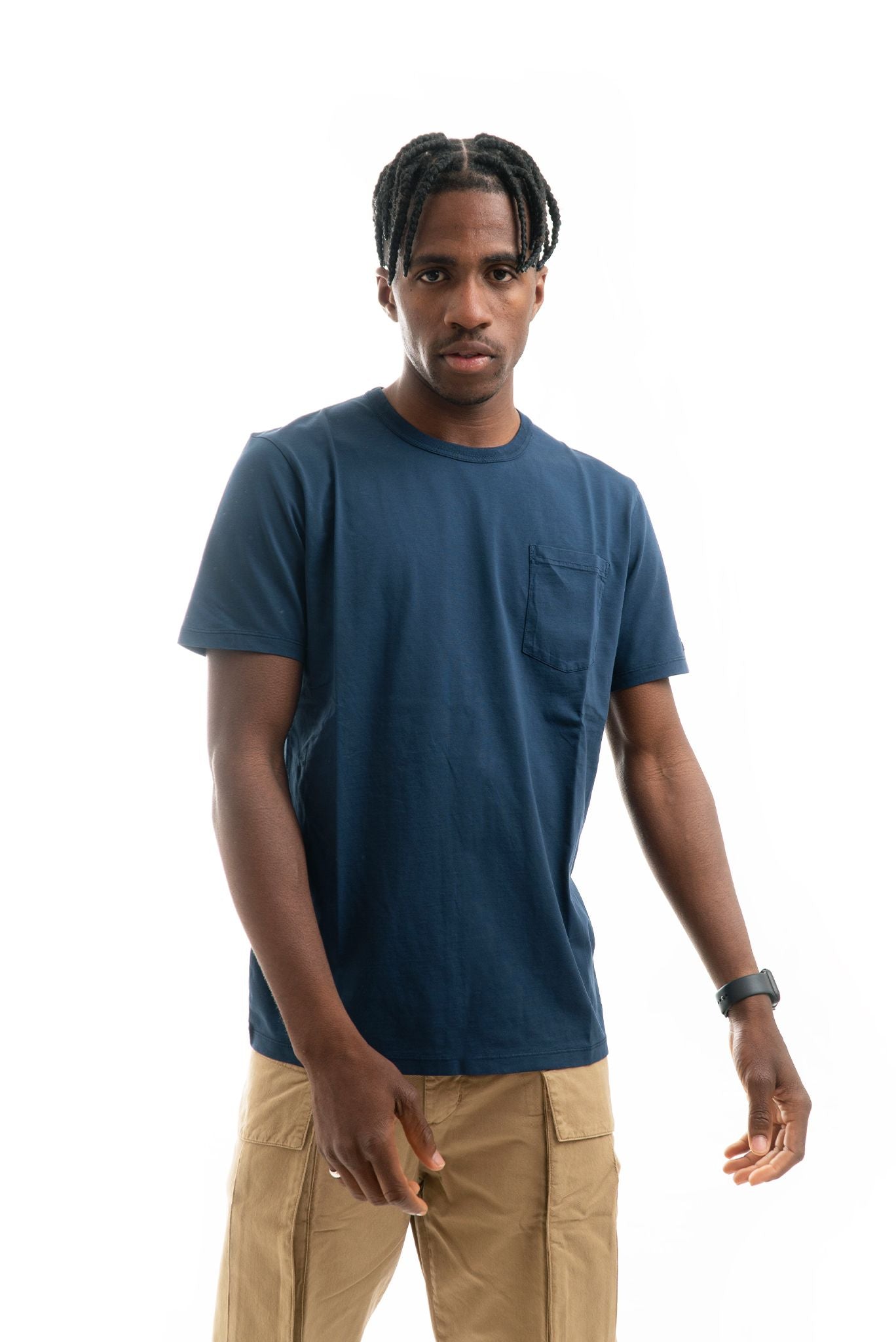 T-shirt in Cotone Basic Blu Navy