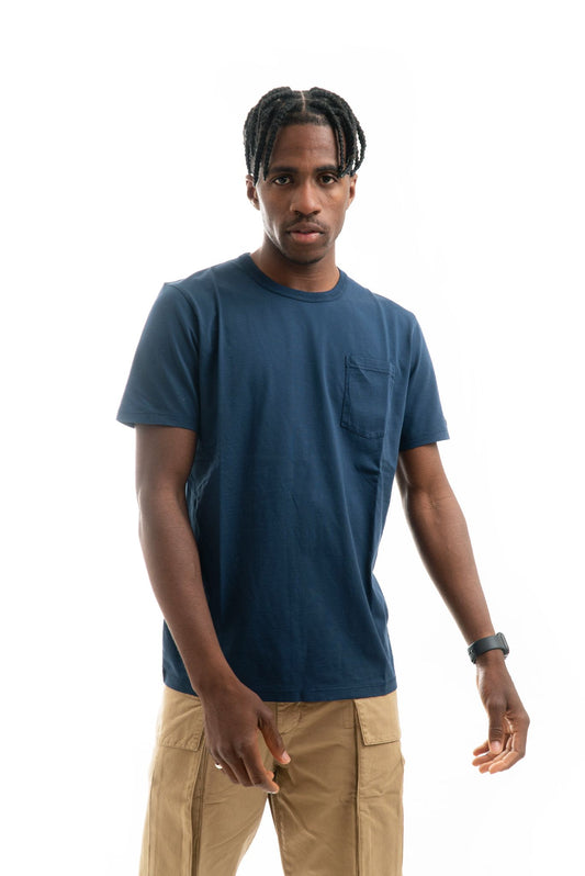 T-shirt in Cotone Basic Blu Navy