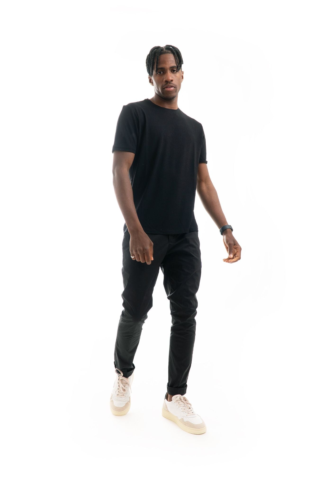 T-shirt Basic in Crepe Nero