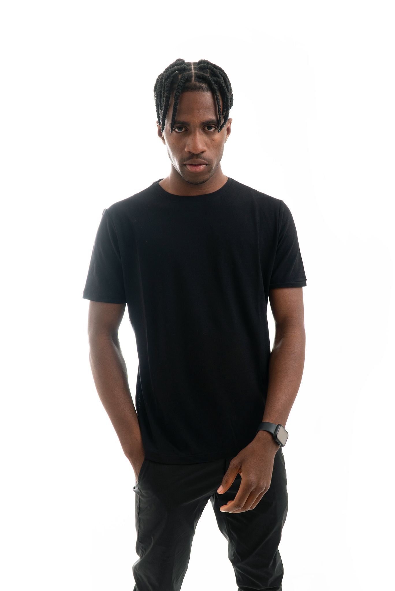 T-shirt Basic in Crepe Nero